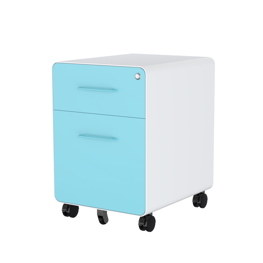 2 drawer blue Mobile Pedestal