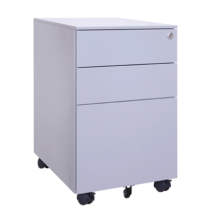 SB-X005-SL 3 Drawer Steel Mobile Pedestal 