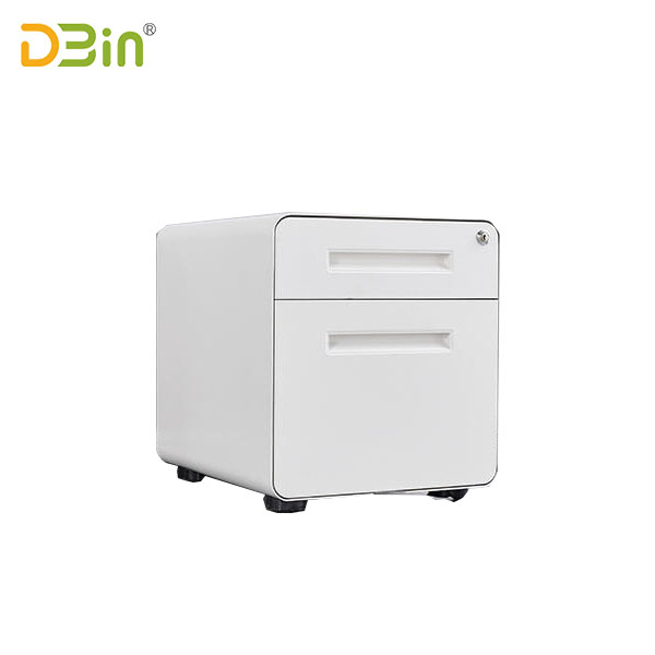 SB-X025-WH 2 drawer White Mobile Pedestal