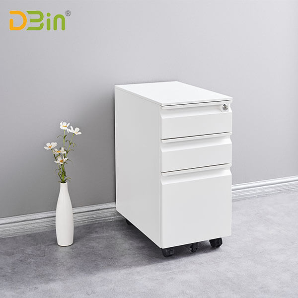 SB-X010-Wh 3 Drawer Steel Mobile Pedestal 