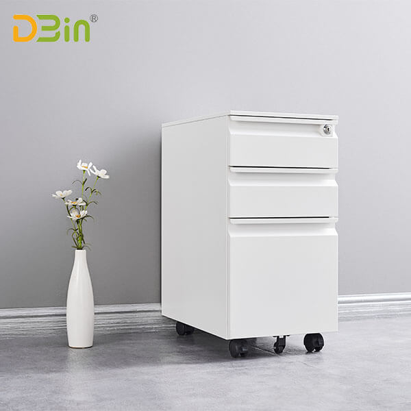 SB-X010-Wh 3 Drawer Steel Mobile Pedestal 