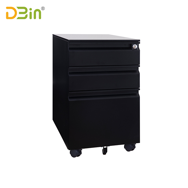 SB-X006-BK 3 Drawer Steel Mobile Pedestal 