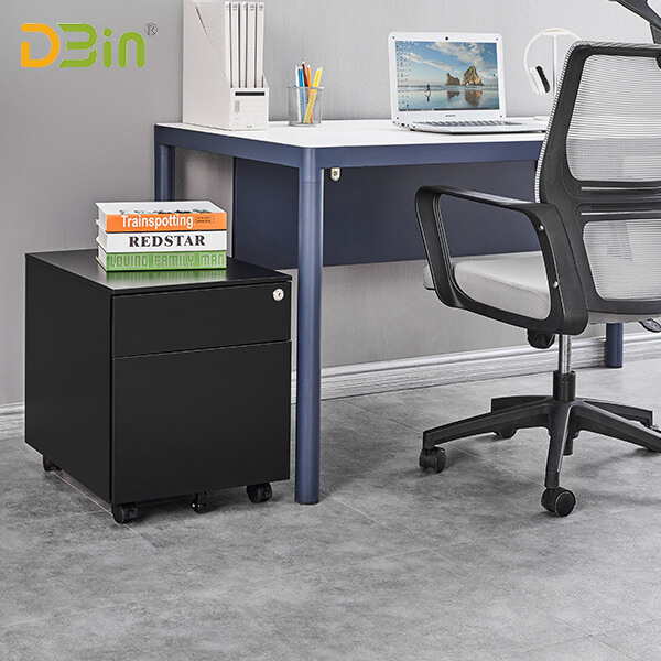 SB-X001-BK 2 drawer Steel Mobile Pedestal 