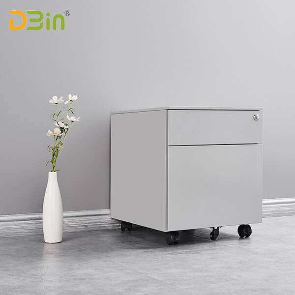 SB-X001-SL 2 drawer Steel Mobile Pedestal 