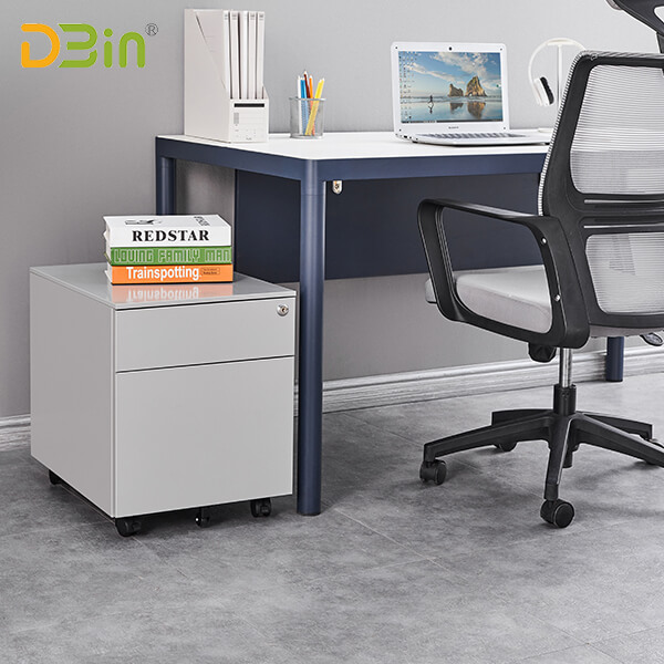 SB-X001-SL 2 drawer Steel Mobile Pedestal 