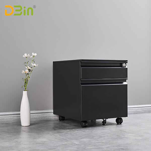 SB-X002-BK 2 drawer Steel Mobile Pedestal 