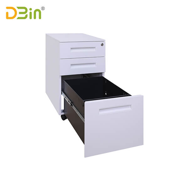 SB-X007-WH 3 drawer Steel Mobile Pedestal