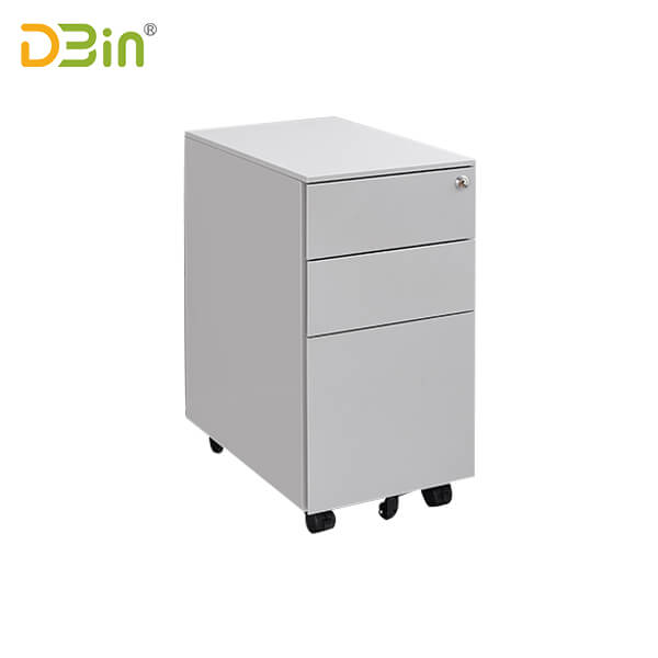 SB-X009-SL 3 Drawer Steel Mobile Pedestal 