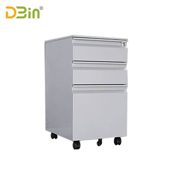 SB-X010-SL 3 Drawer Steel Mobile Pedestal 