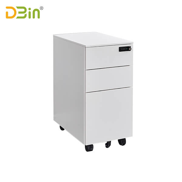 SB-X011-WH 3 Drawer Steel Mobile Pedestal 