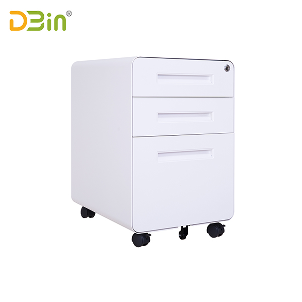 3 drawer Round Edge Steel Mobile Pedestal