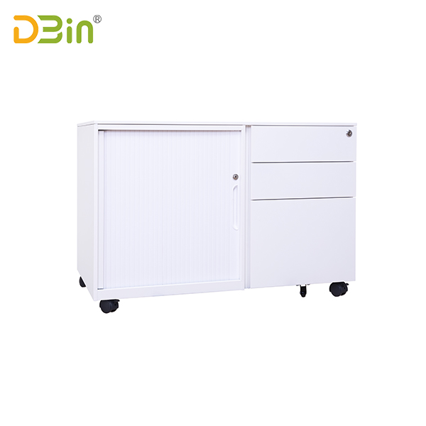 SB-X043-WH Tambour Door Mobile file cabinets