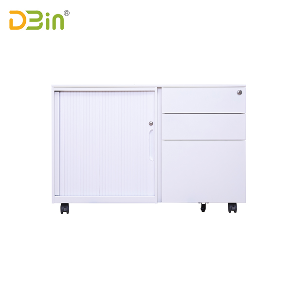 SB-X043-WH Tambour Door Mobile file cabinets