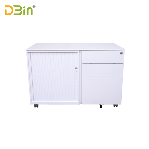 SB-X043-WH Tambour Door Mobile file cabinets