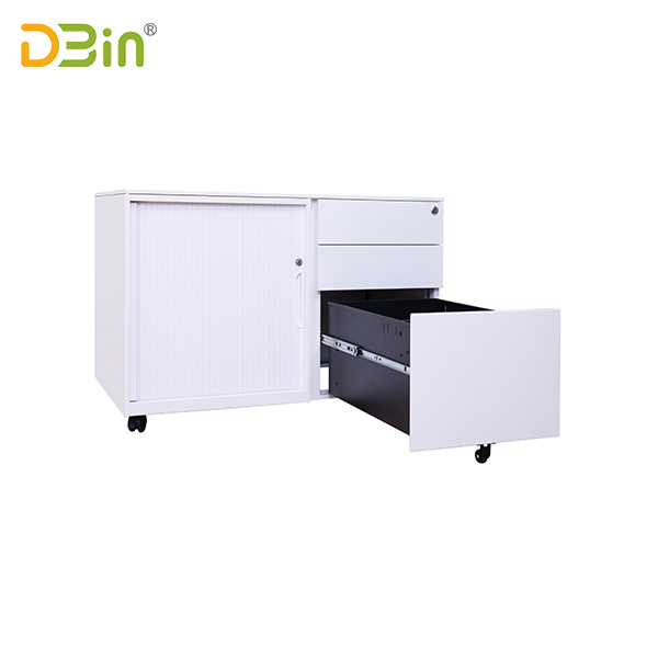 SB-X043-WH Tambour Door Mobile file cabinets