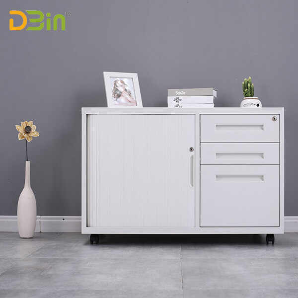 SB-X047-WH file cabinets with tambour doors