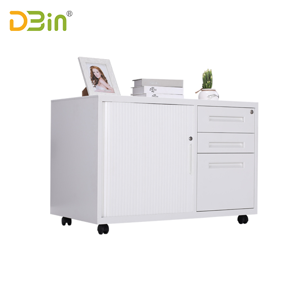 SB-X047-WH file cabinets with tambour doors