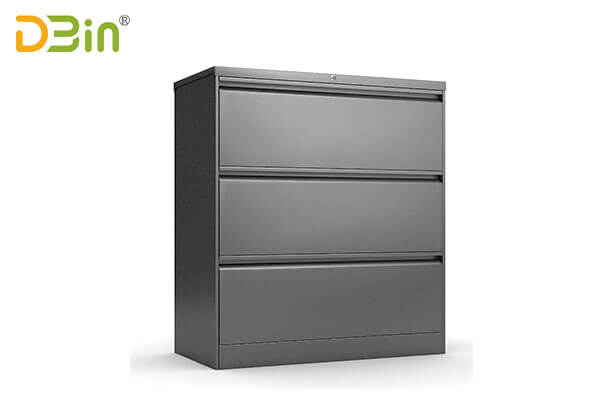 Commercial 3-drawer lateral file cabinet with lock