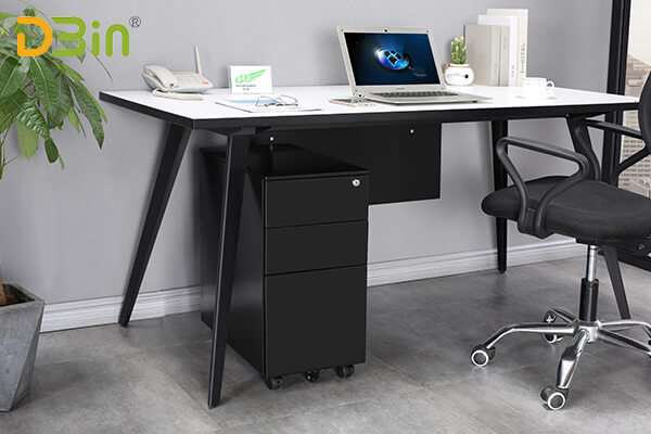 black 3 drawer mobile pedestal file cabinets