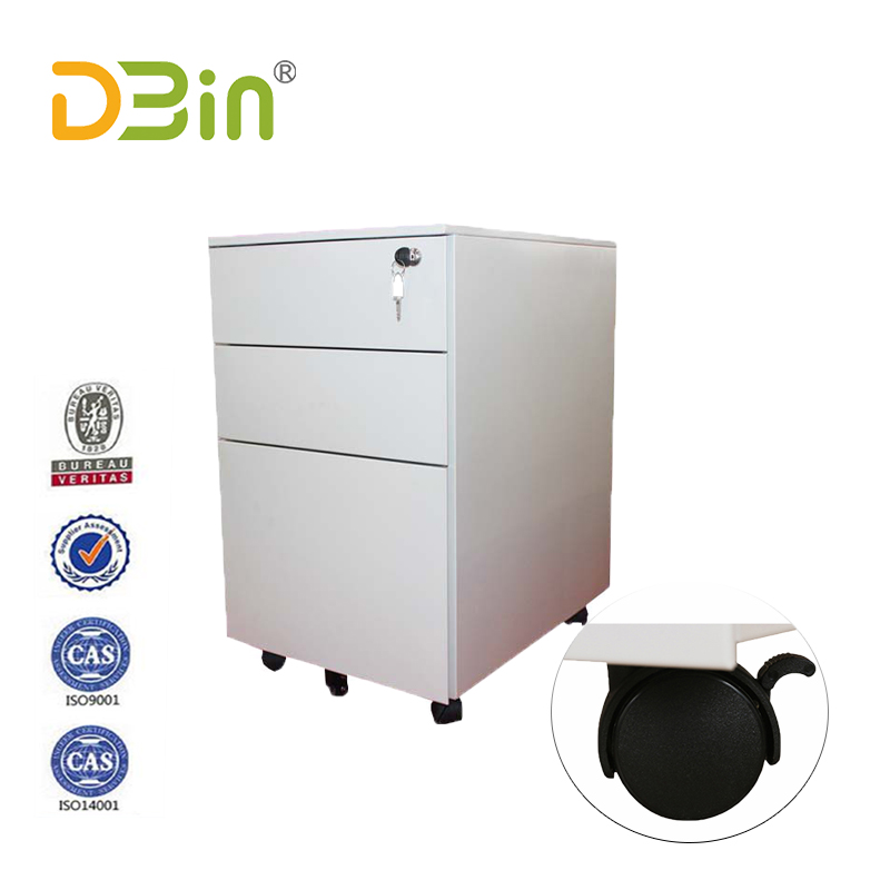 DBin new metal mobile pedestal 3 drawers