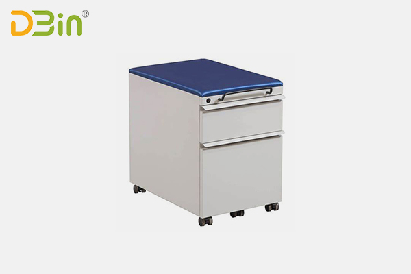 Steel mobile 2 drawer pedestal with cushion