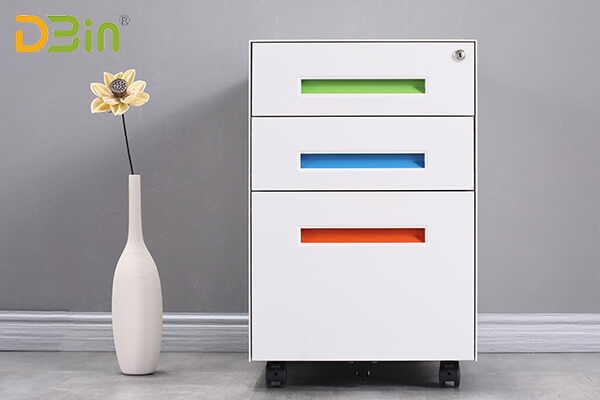 Stylish office furniture 2d1f white file pedestal filing cabinet for sale