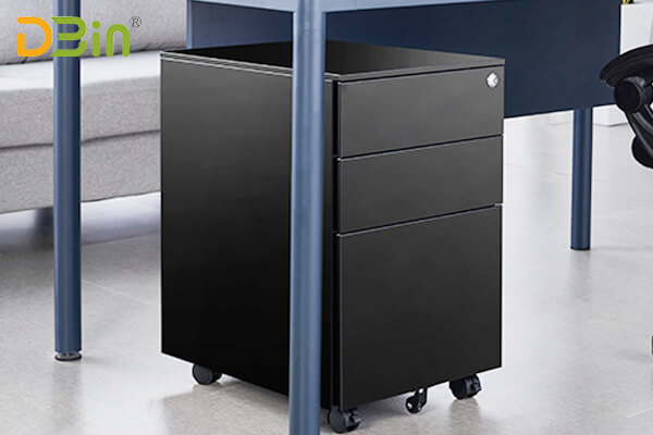steel mobile 3 drawer under desk pedestal file cabinet