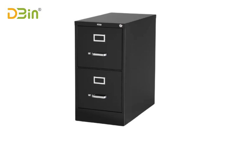 Black Steel Vertical Filing Cabinet 2 Drawer For Office Dbin Office Furniture