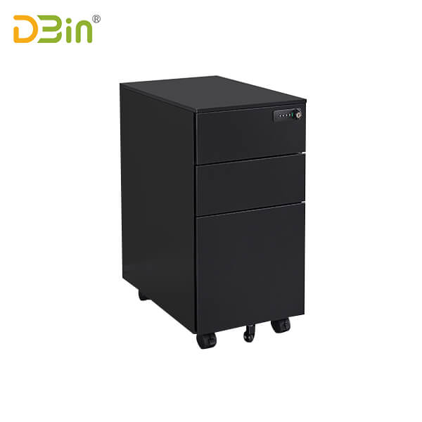 SB-X011-BK 3 Drawer Steel Mobile Pedestal 