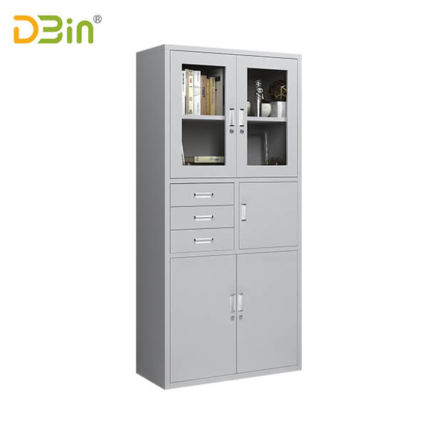SB-X099 Glass door Cabinet with three drawers 