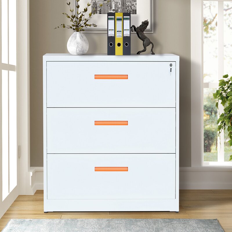 modern design 3 drawer vertical filing cabinet