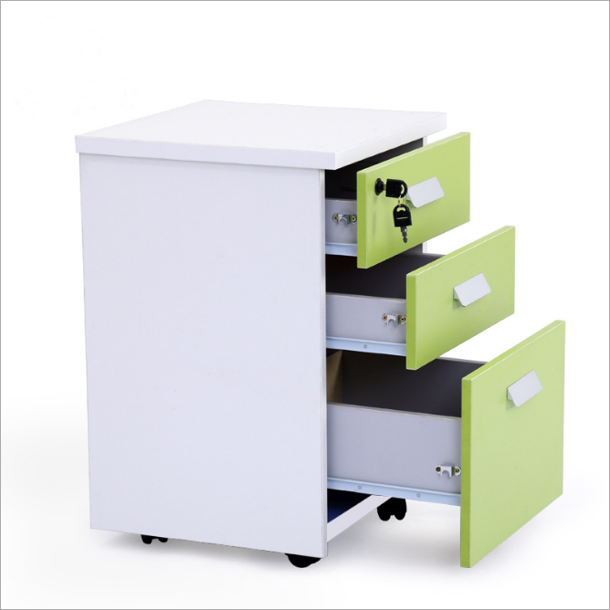 modern steel mobile filing cabinet with 3 drawer