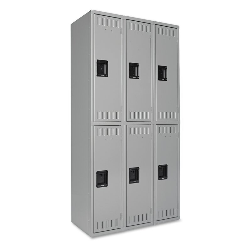 new design 2 tier 3 wide steel locker