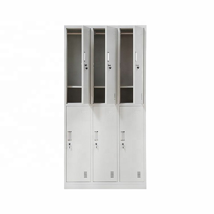 white 6 door steel locker factory