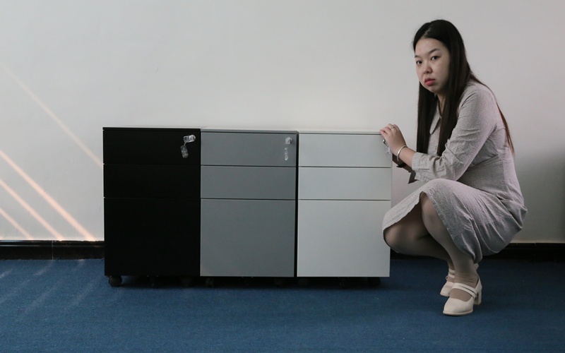 small 2d1f drawer mobile pedestal factory