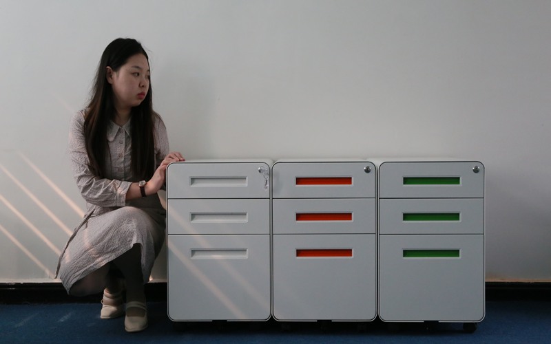 steel white 3 drawer mobile pedestal manufacturer