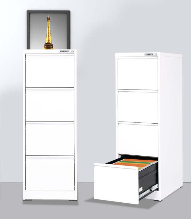 New design 4d white legal size cabinet