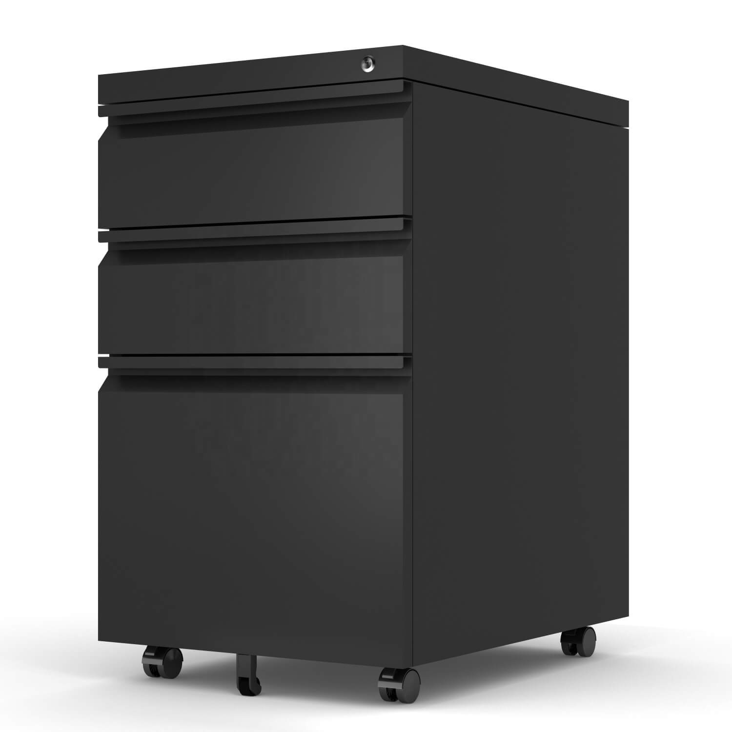 black 3 drawer mobile pedestal for sale