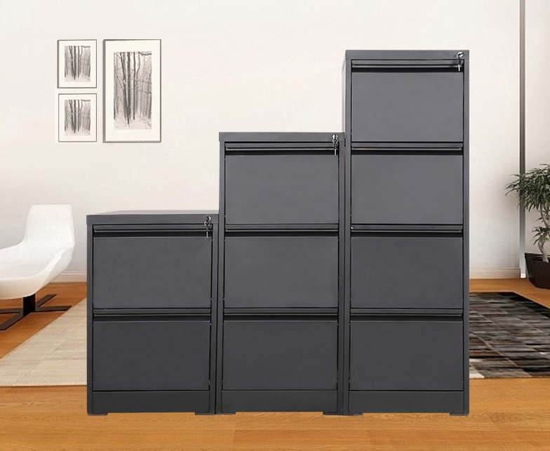 black vertical steel filing cabinet for sale
