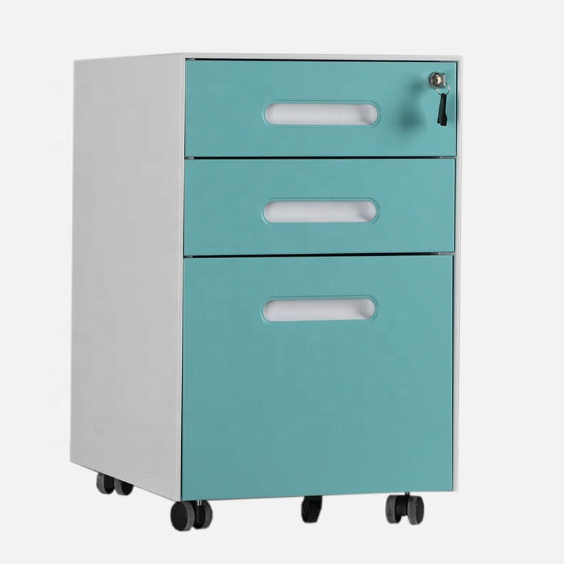 modern design steel 3 drawer mobile pedestal supplier