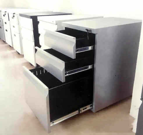 under desk 3 drawer steel mobile pedestal factory