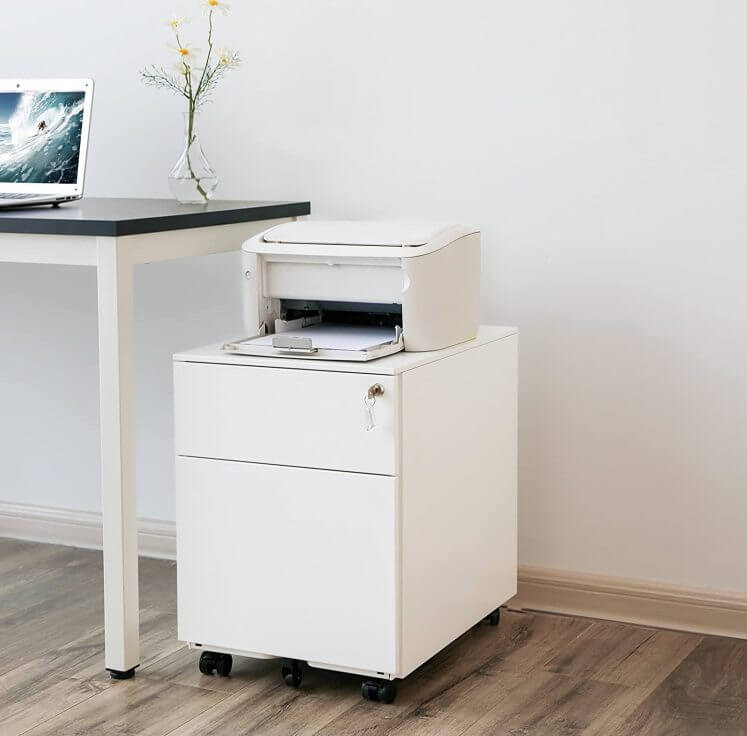 white 2 drawer mobile pedestal supplier