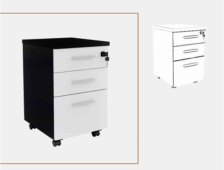 wholesale metal under desk pedestal 3 drawers