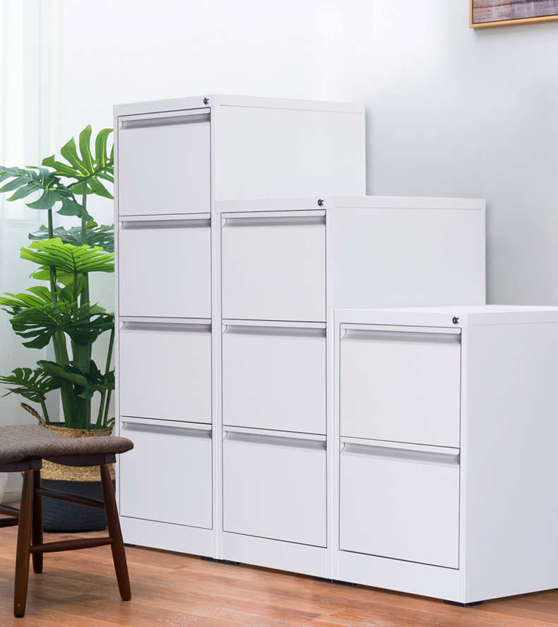 modern steel vertical filing cabinet for office