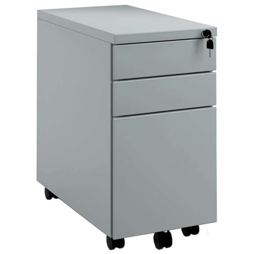 steel narrow 3 drawer mobile Pedestal for sale