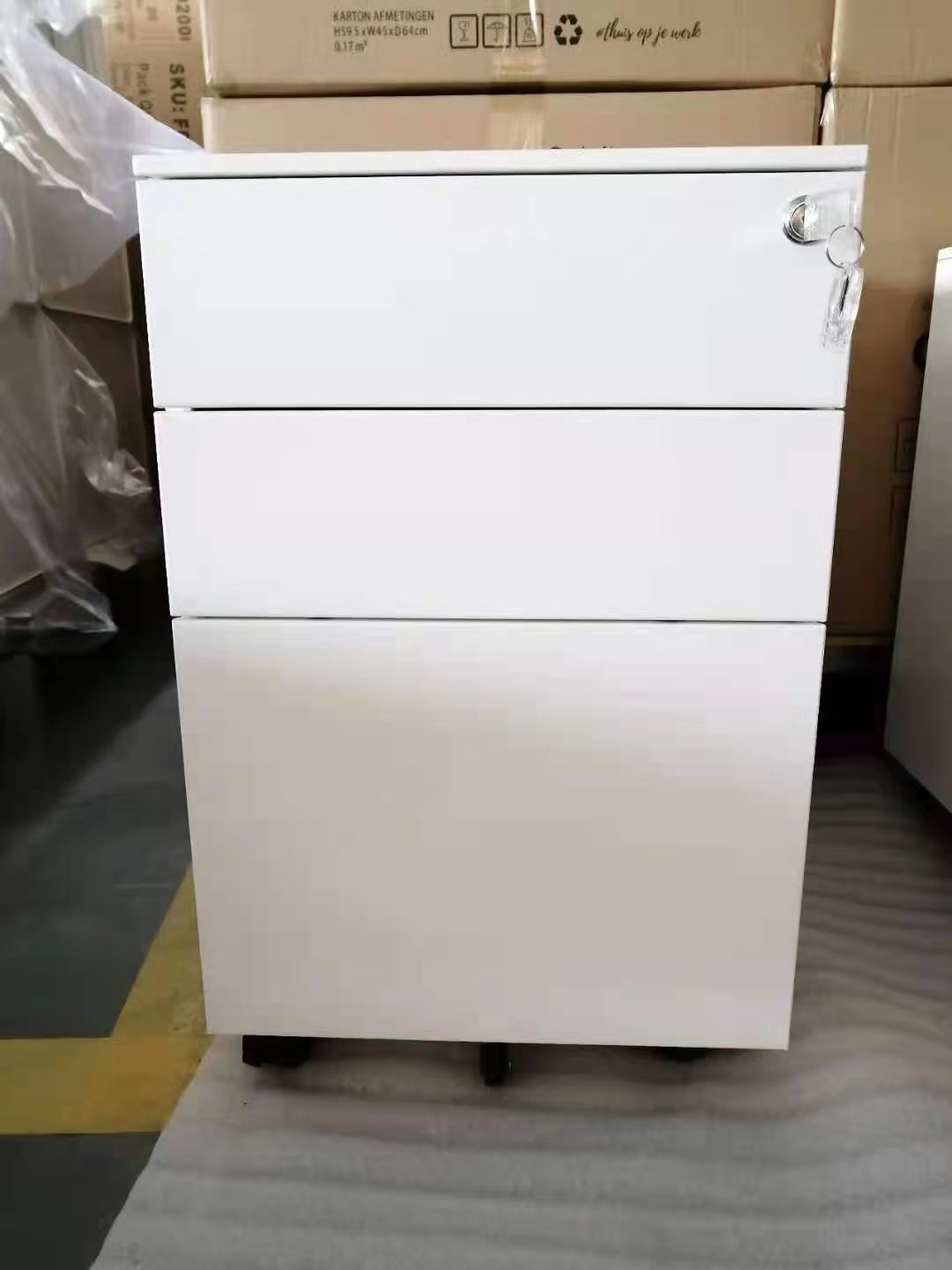 2021 new design steel white 3d mobile pedestal for office