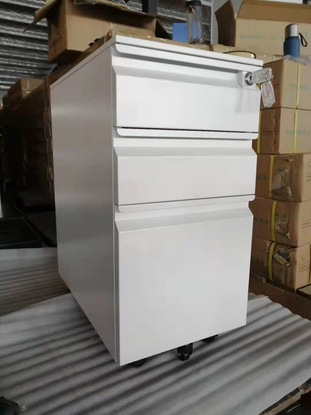 china office furniture steel 3d white mobile pedestal for sale