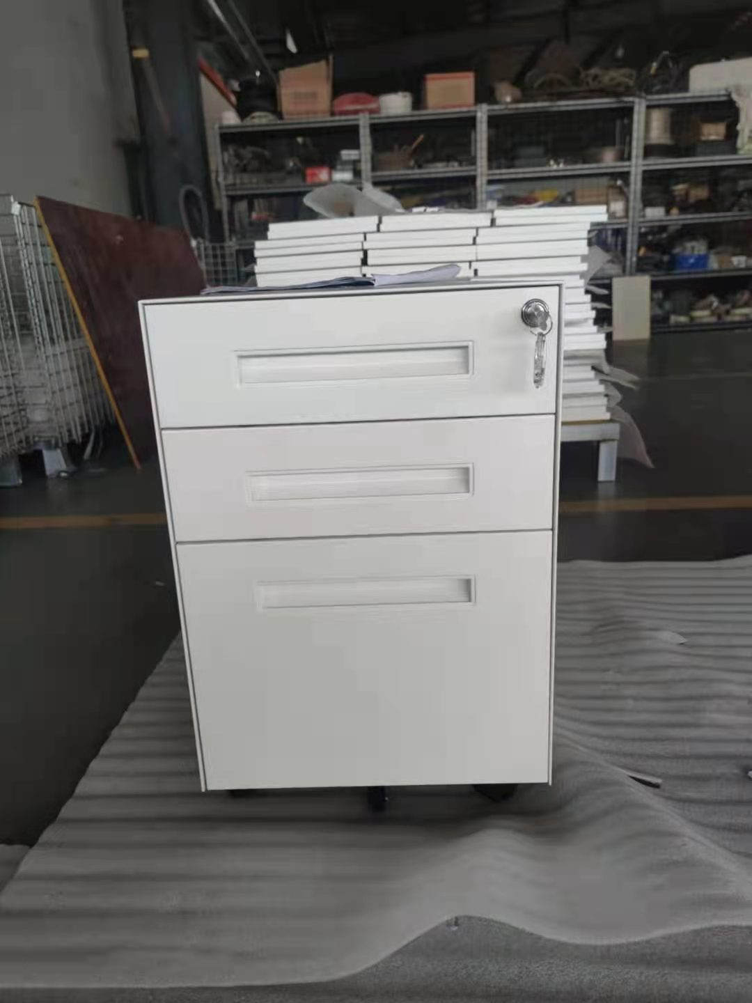 office furniture steel 3d white mobile pedestal factory