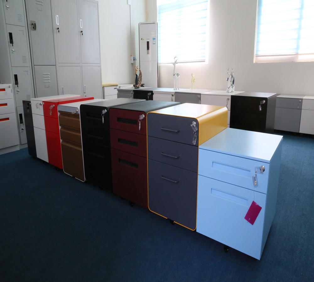 new design steel colorful office mobile pedestal for sale