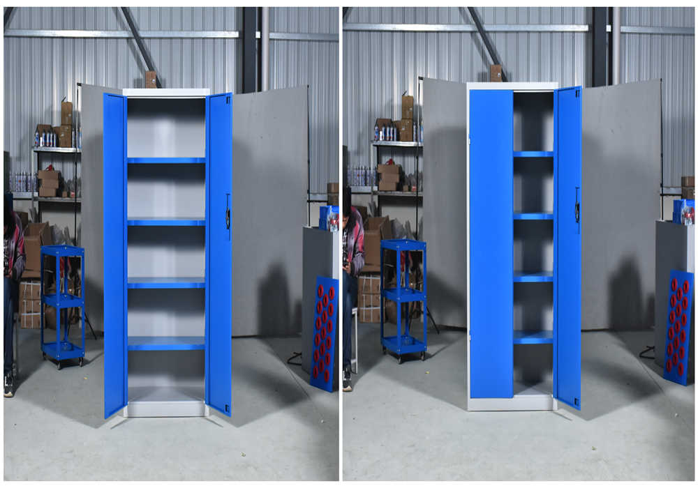 steel blue tool cabinet for office storage